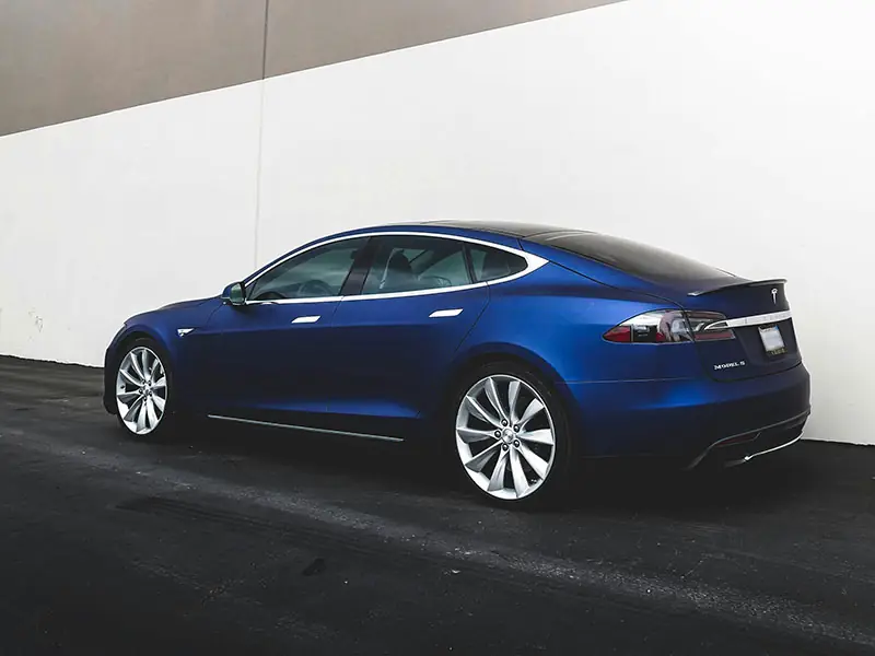 EV towing for a blue Tesla Model S in Dallas, TX